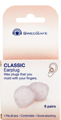 Korvatulppa SwedSafe Classic Wax